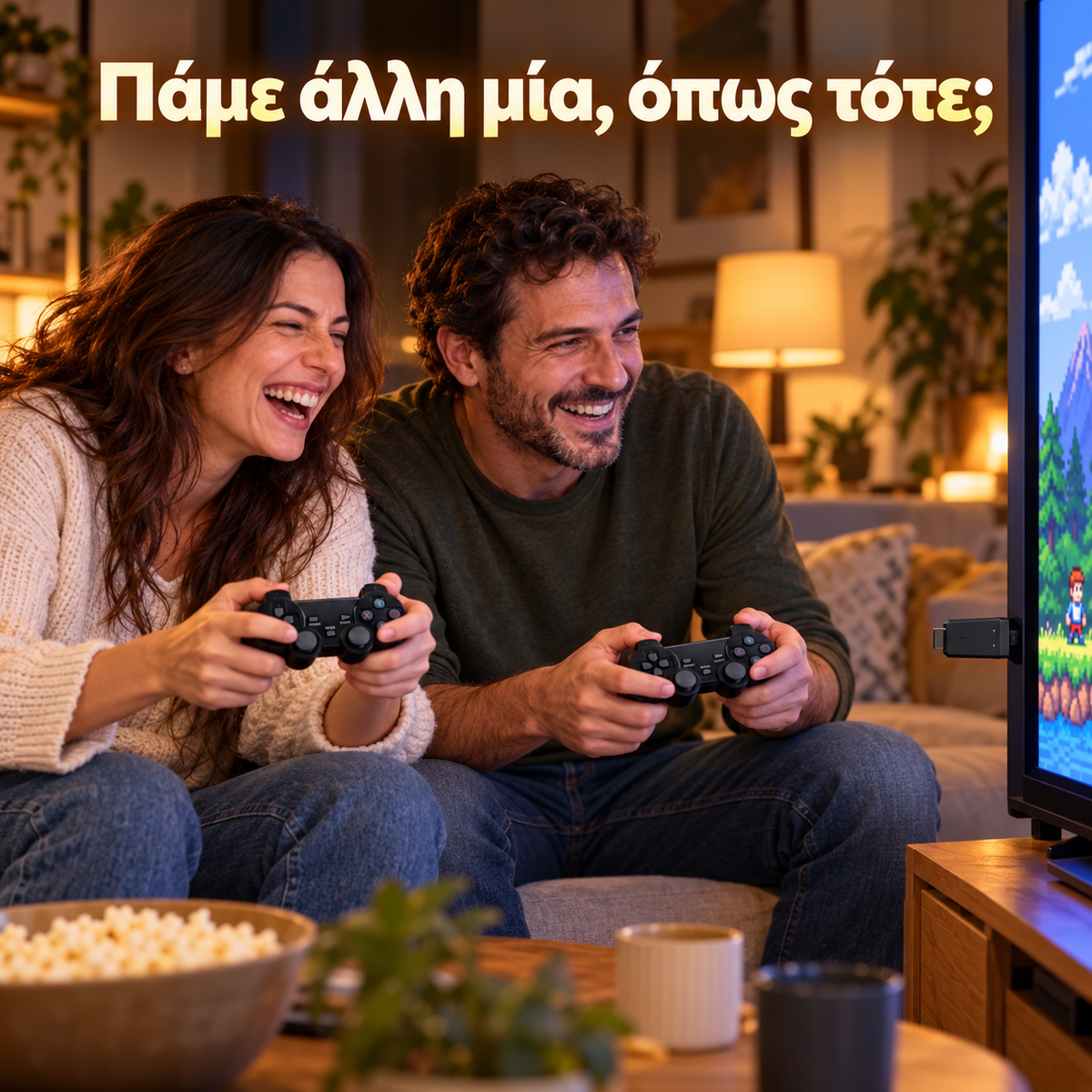 Παιχνιδομηχανή στικάκι για τηλεόραση με παιχνίδια 90s - Ασύρματη Ρετρό Κονσόλα 4K HDMI