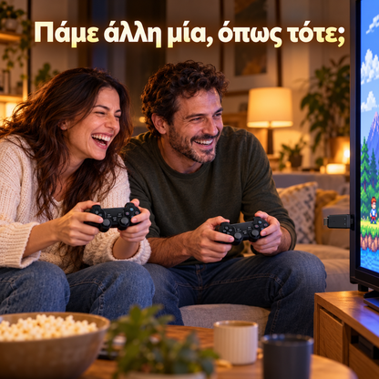 Παιχνιδομηχανή στικάκι για τηλεόραση με παιχνίδια 90s - Ασύρματη Ρετρό Κονσόλα 4K HDMI