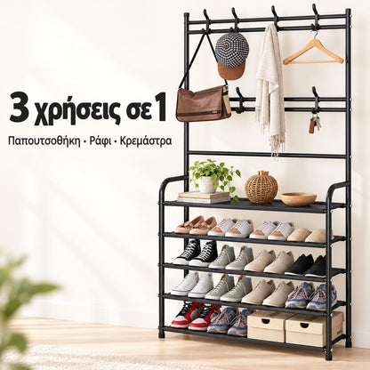 Σταντ Κρεμάστρα και Παπουτσοθήκη Μαζί - Έπιπλο Εισόδου & Καλόγερος (170x80cm)